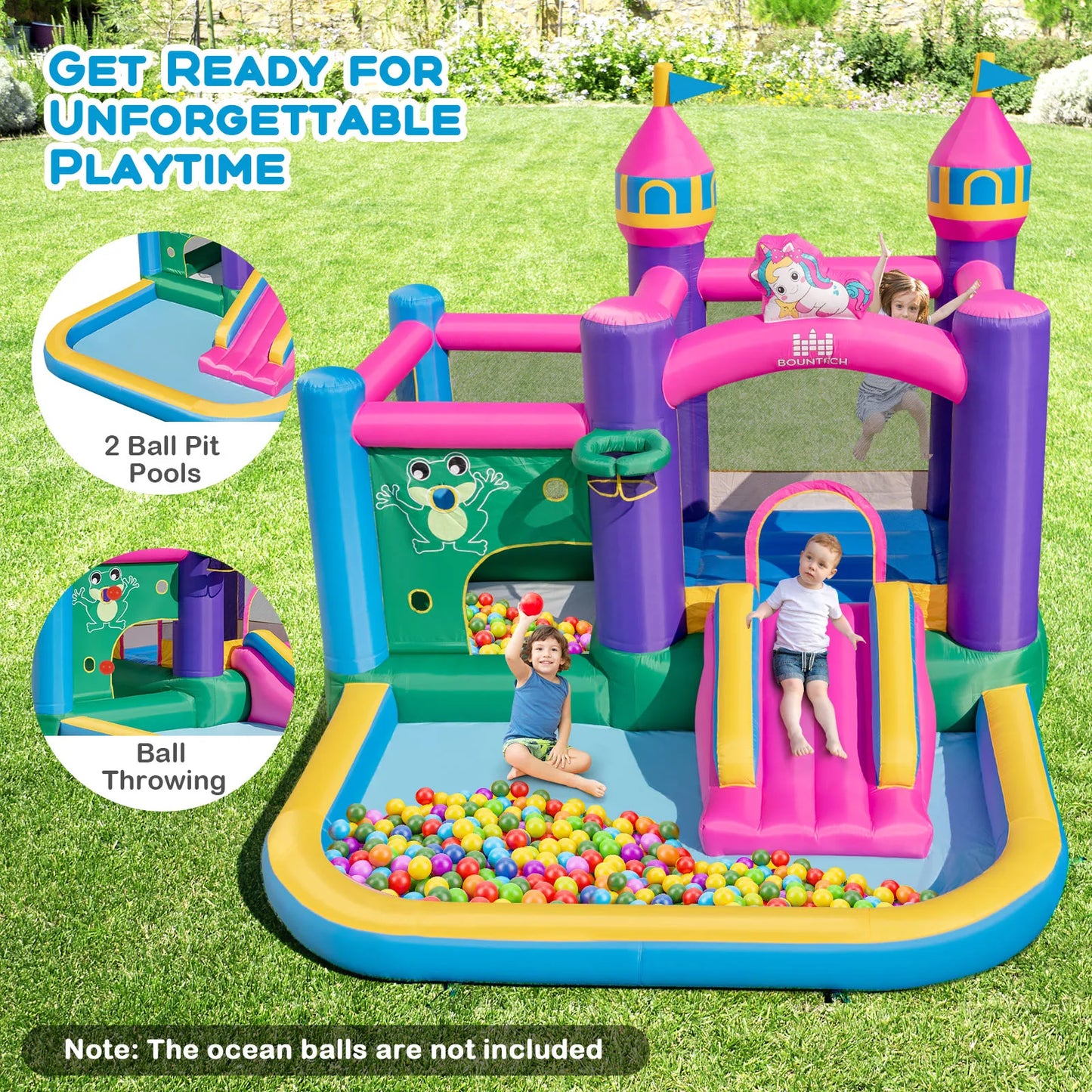 Ultimate 6-in-1 Bounce & Play Castle: Slide, Jump, Splash!