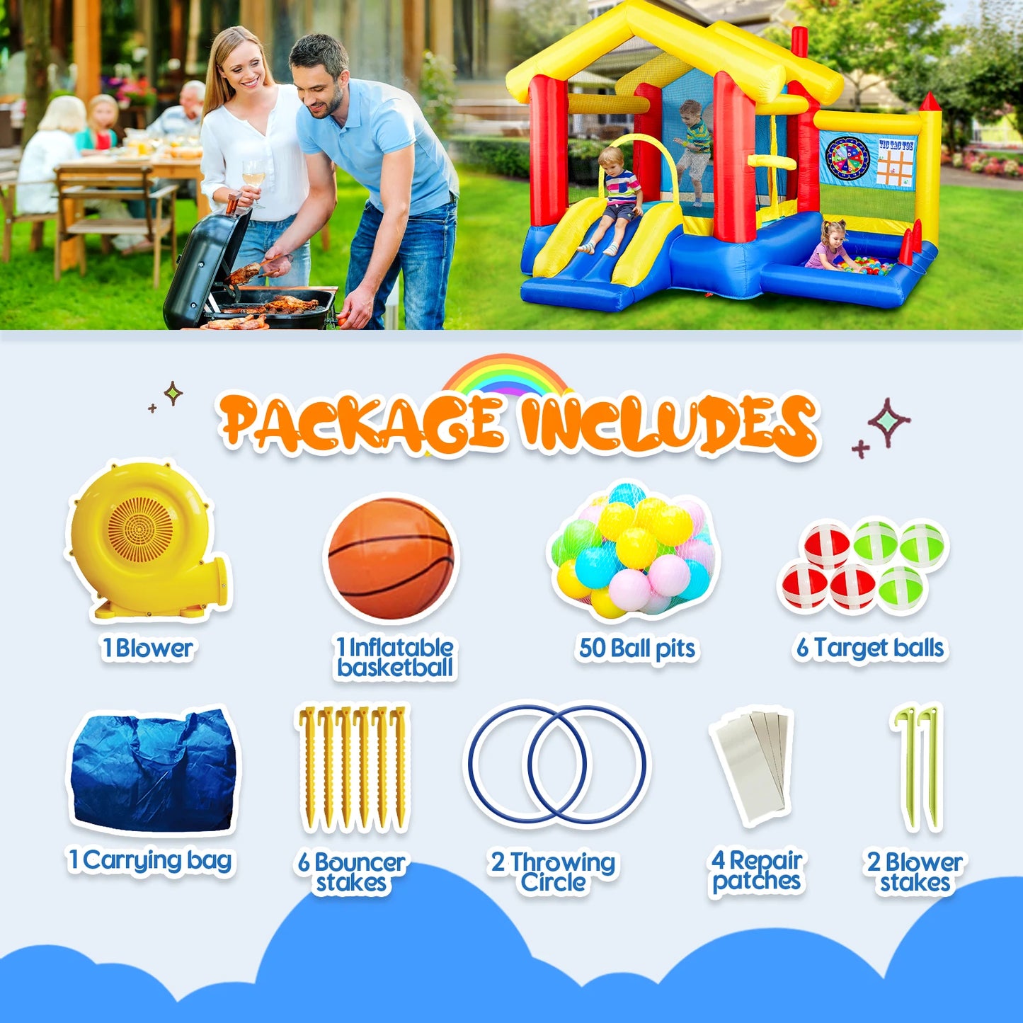 Ultimate Fun Zone: 8-in-1 Inflatable Bounce House Adventure