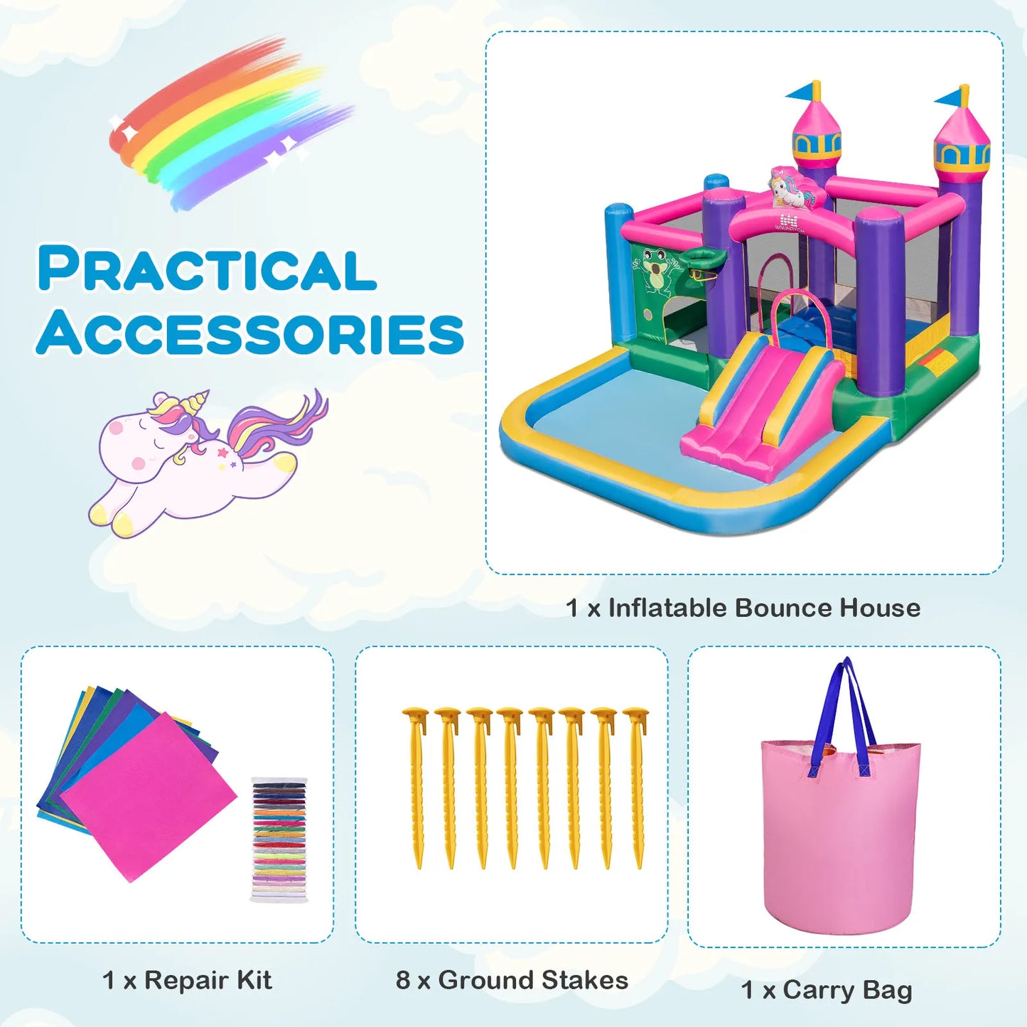 Ultimate 6-in-1 Bounce & Play Castle: Slide, Jump, Splash!