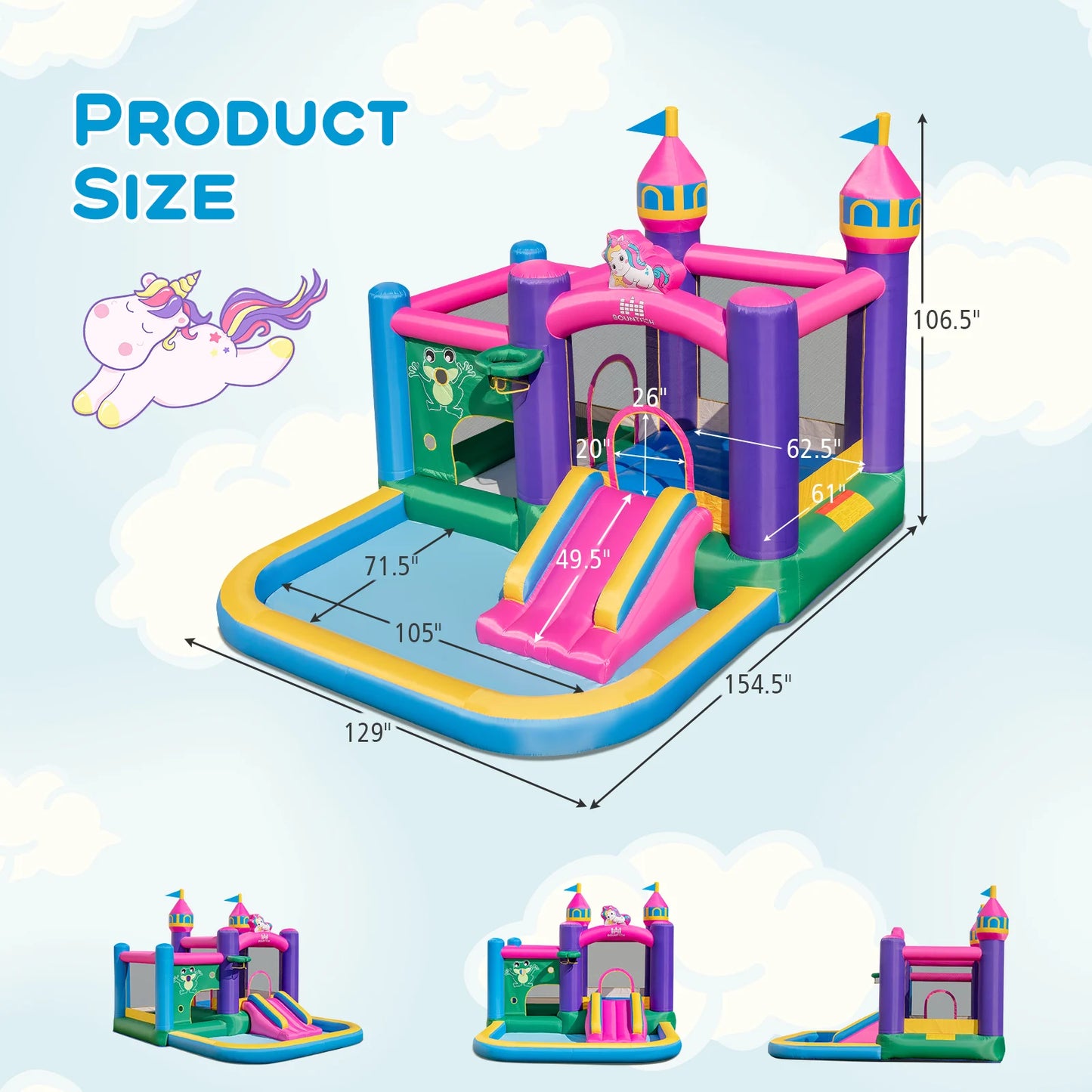 Ultimate 6-in-1 Bounce & Play Castle: Slide, Jump, Splash!