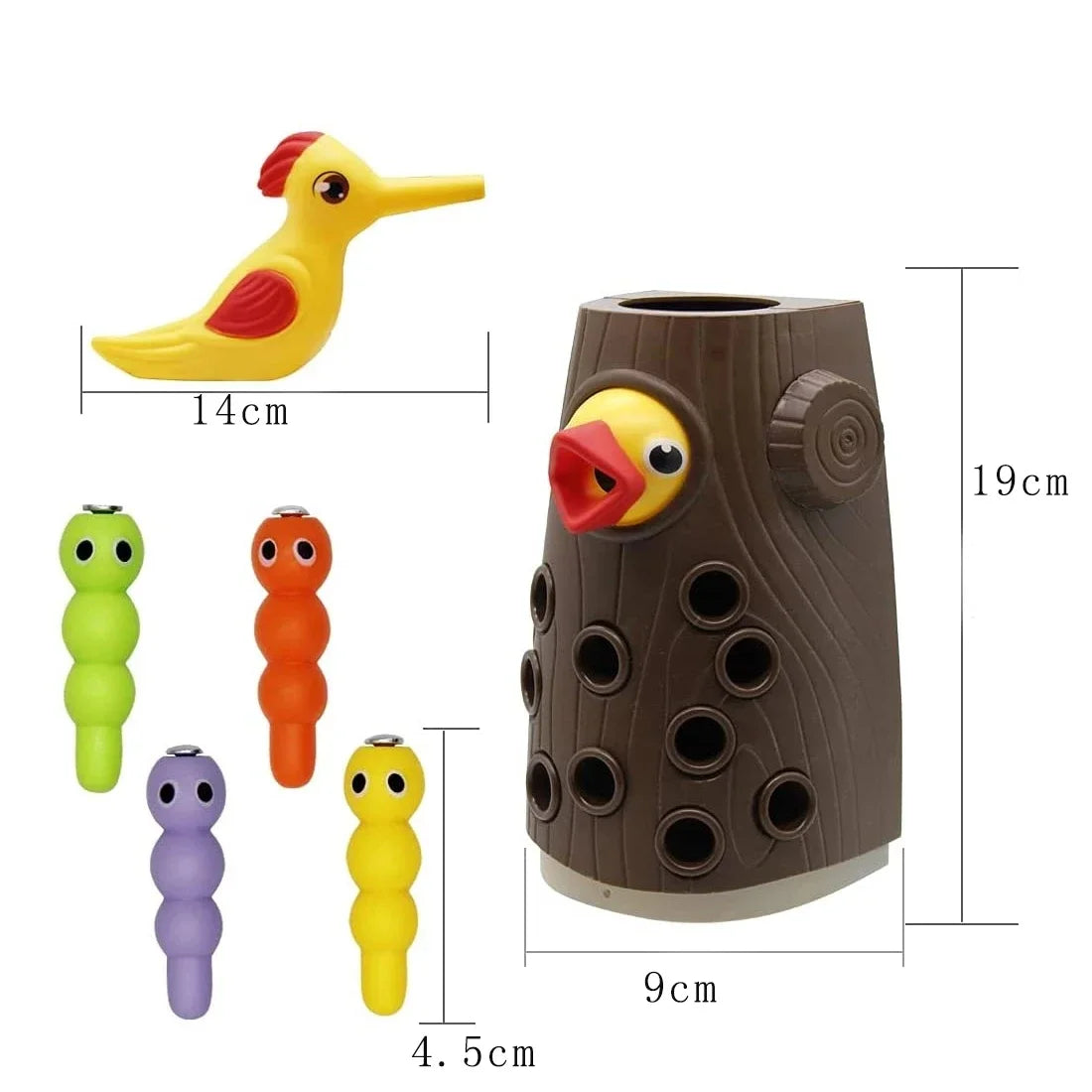 Woodpecker Feeding Fun: Montessori Magnetic Bug Game