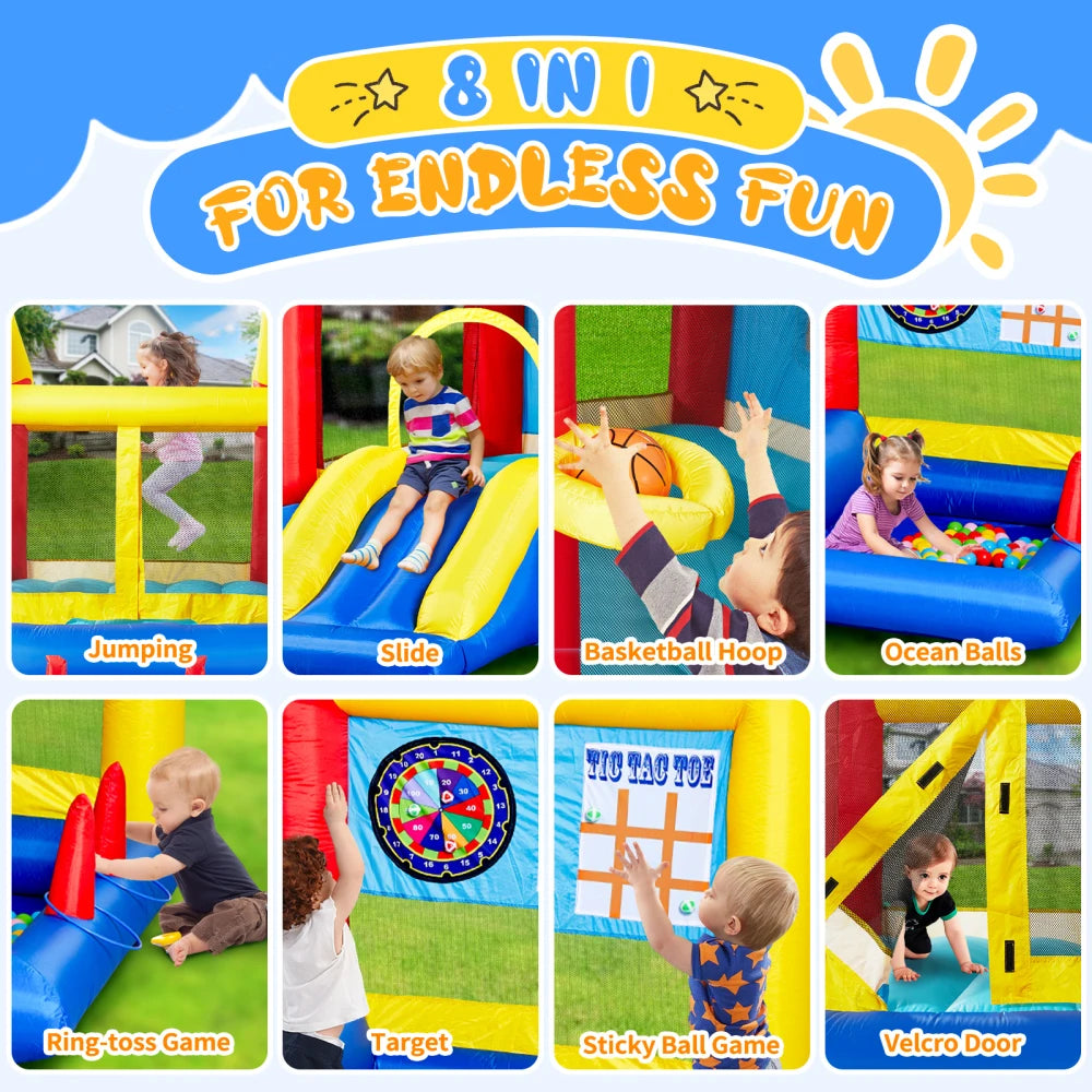 Ultimate Fun Zone: 8-in-1 Inflatable Bounce House Adventure