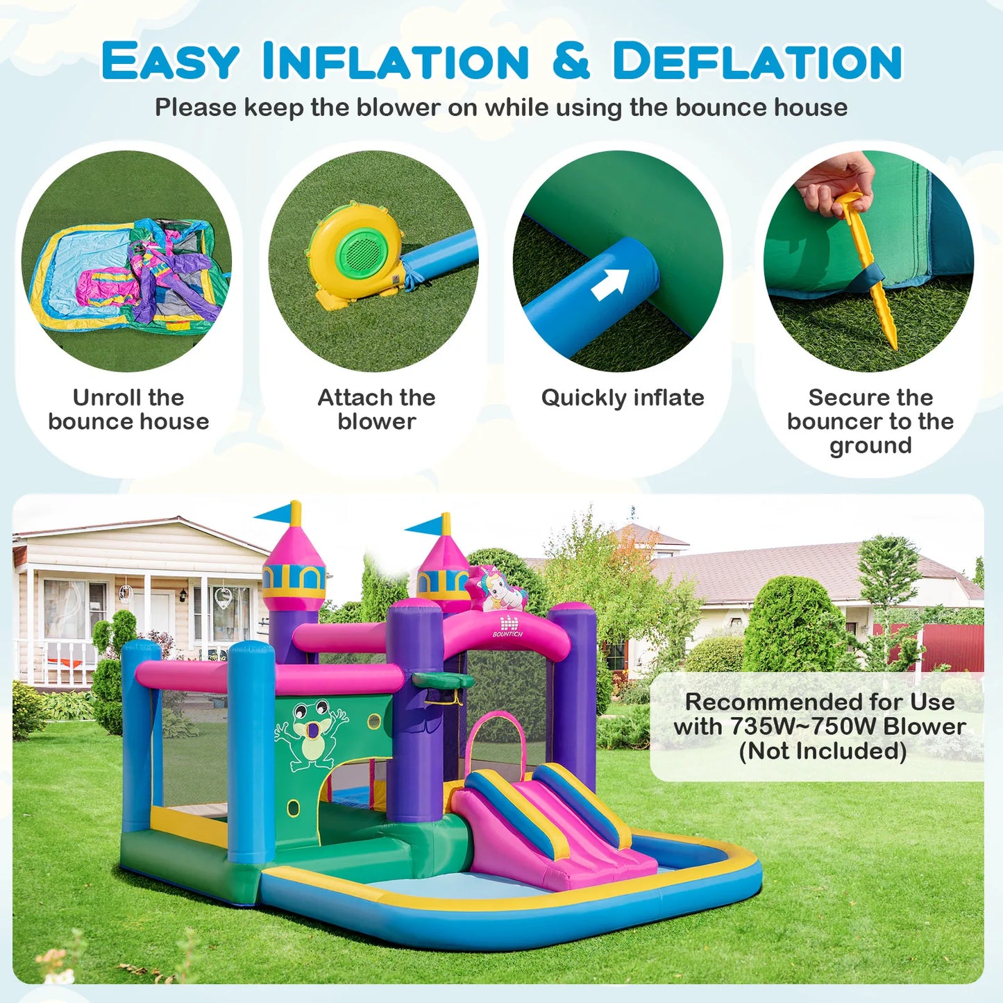 Ultimate 6-in-1 Bounce & Play Castle: Slide, Jump, Splash!
