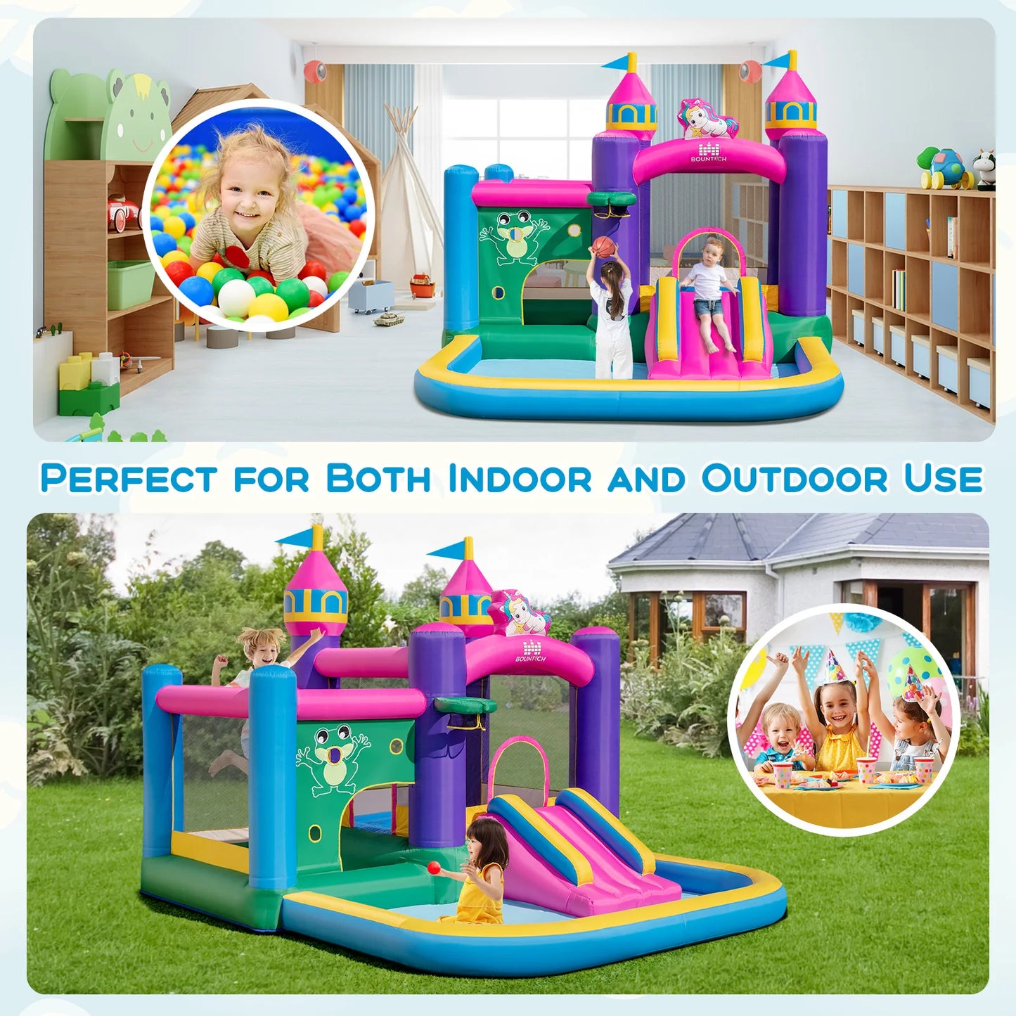 Ultimate 6-in-1 Bounce & Play Castle: Slide, Jump, Splash!