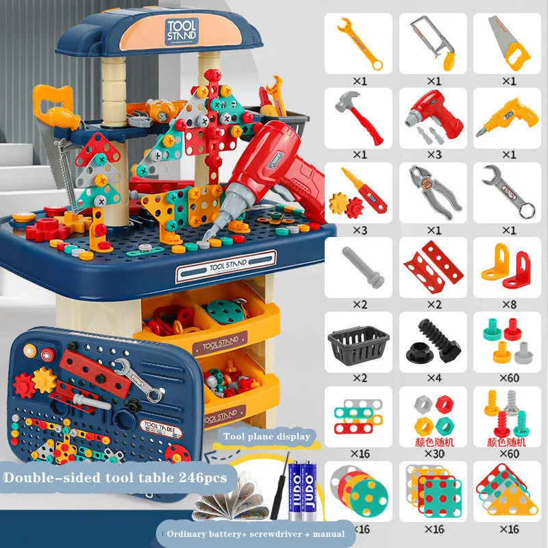 Ultimate DIY Repair Tool Bench: 246-Piece Kids Drill & Screwdriver Set