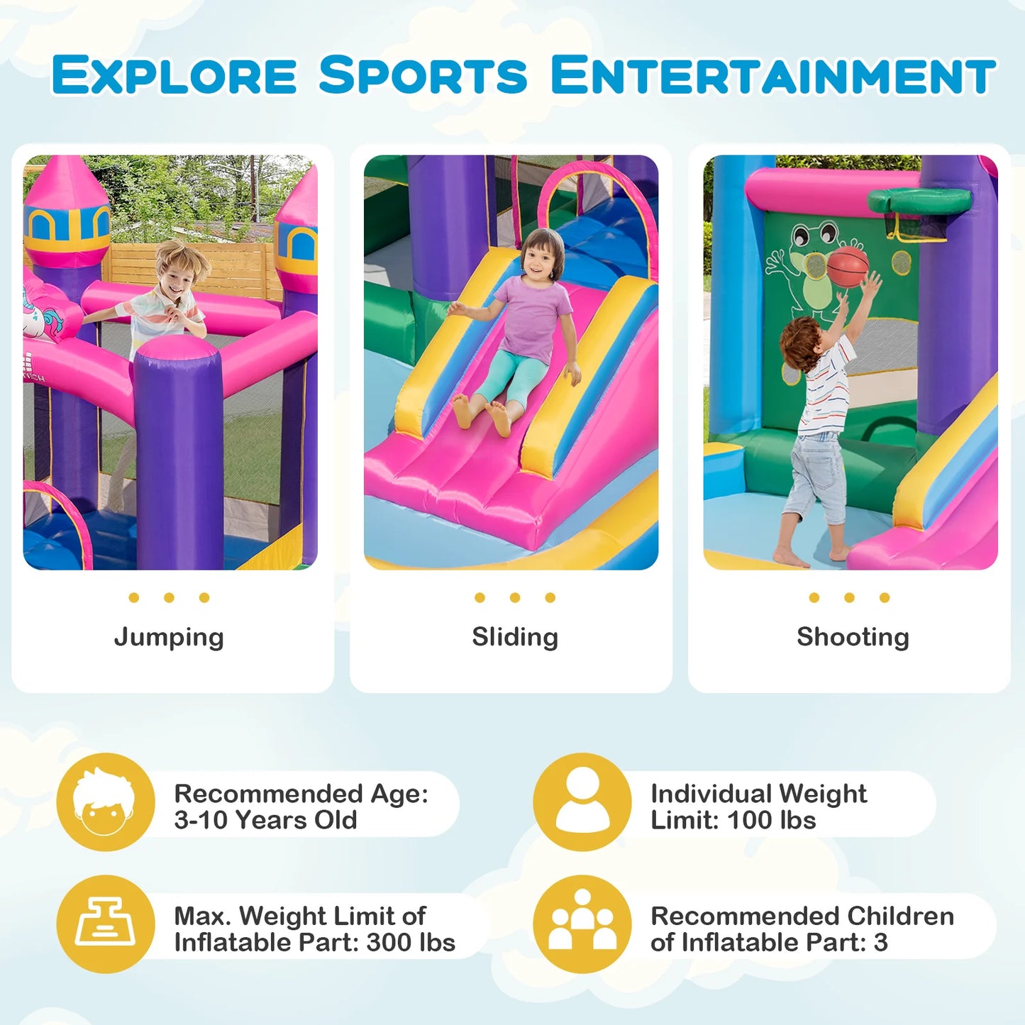 Ultimate 6-in-1 Bounce & Play Castle: Slide, Jump, Splash!